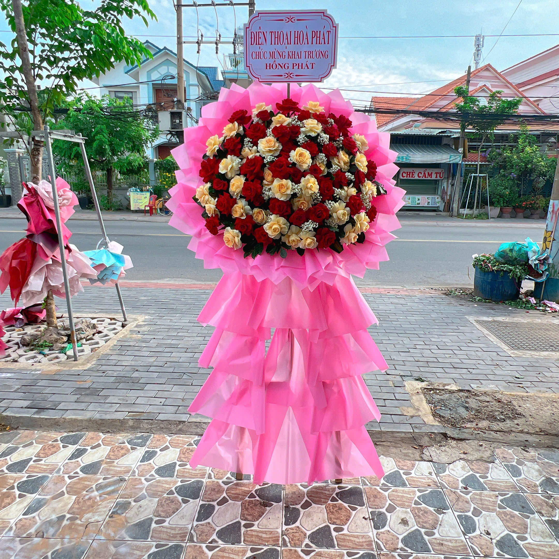 Kệ hoa khai trương Tài Lộc 052