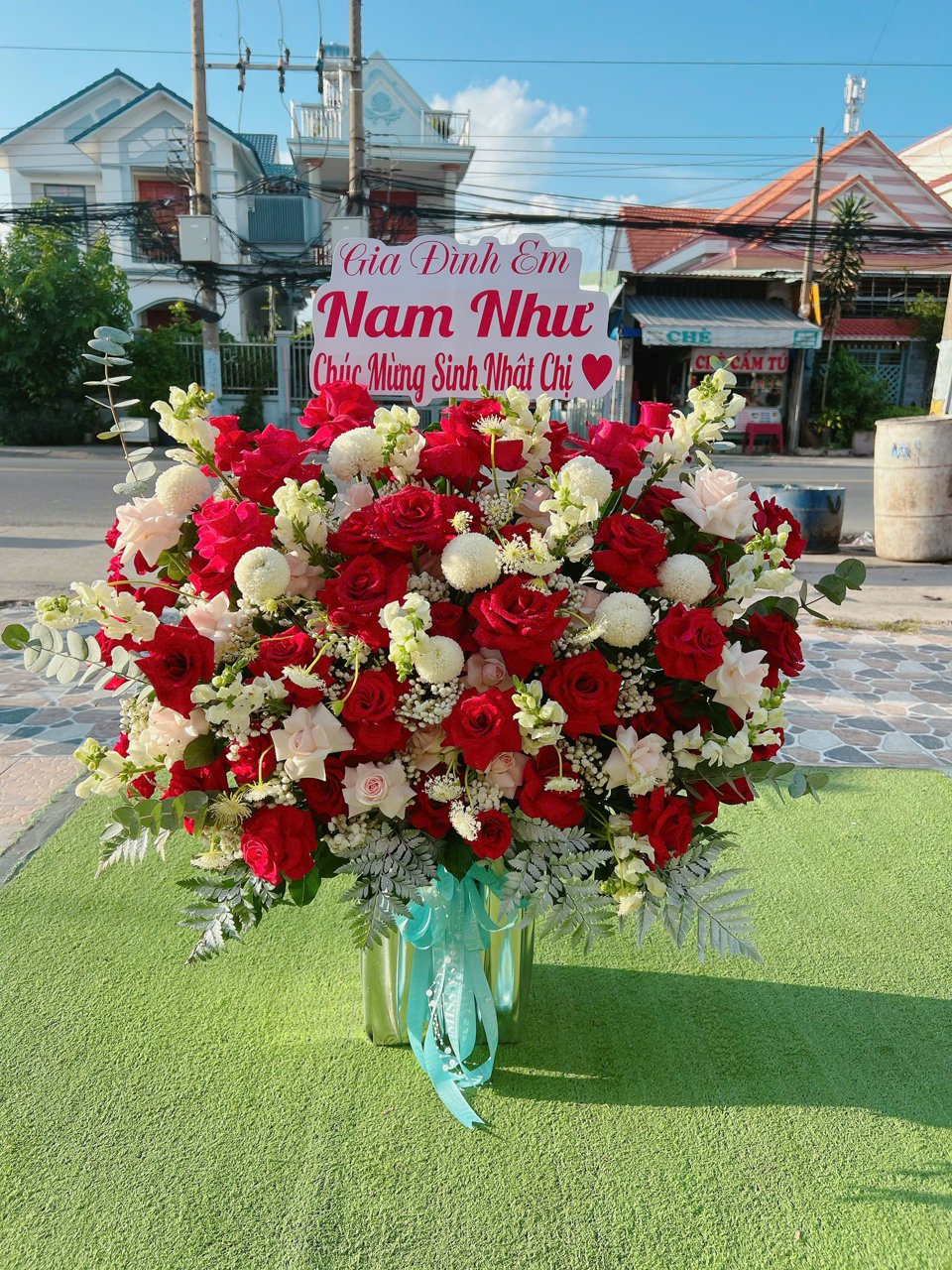Lẵng hoa sinh nhật Hân Hoan 077
